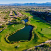 Aerial view of greens no. 14 and no. 13 at SunRidge Canyon Golf Club