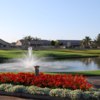 A view over a pond at Augusta Ranch Golf Club.