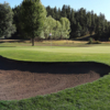 A view of a well protected green at Pinewood Country Club.