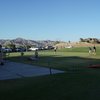A view of the practice green at Mesa Del Sol Golf Course