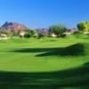 A view of the 7th green at Red Mountain Ranch Country Club