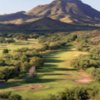 A view of green protected by sand traps and fairway at Rio Rico Golf Course