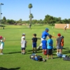 A view of the practice putting green at Dobson Ranch Golf Course