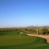 A view of a green protected by sand traps at Ancala Country Club