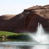 A view over the water from Lake Powell National Golf Course