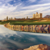 The Casino Del Sol Resort is in view from Sewailo Golf Club's 18th hole