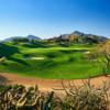 A view of a hole protected by sand traps from Cochise Course at Desert Mountain Golf Club