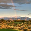 A rainbow view of the 7th green at Heritage Highlands Golf & Country Club