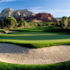 A view of the 16th green at Seven Canyons Golf Club.