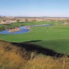A view of the 18th green at del Lago Golf Club