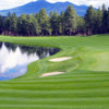 A view of the 18th hole at Flagstaff Ranch Golf Club.