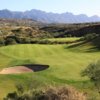 A view of a well protected hole at Preserve Golf Course.